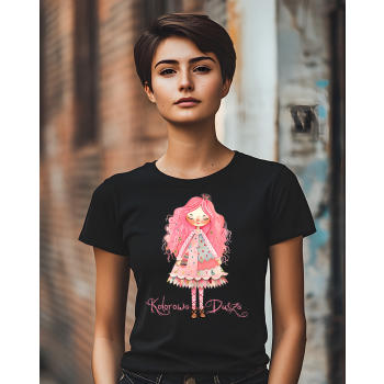 Koszulka damska Vintage Girl Retro Kolorowa Dusza