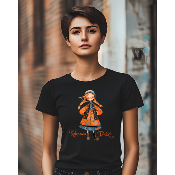 Koszulka damska Vintage Girl Retro Kolorowa Dusza