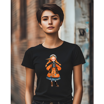 Koszulka damska Vintage Girl Retro Kolorowa Dusza