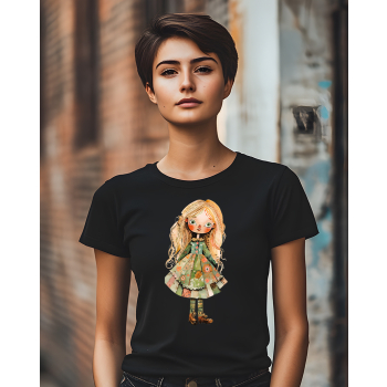 Koszulka damska Vintage Girl Retro Kolorowa Dusza