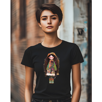 Koszulka damska Vintage Girl Retro Kolorowa Dusza